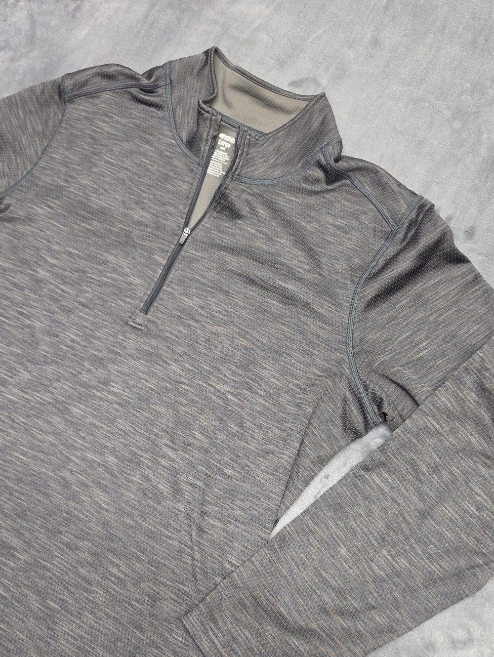 REI Men's Quarter-Zip Performance Pullover - Heather Gray Sz LG